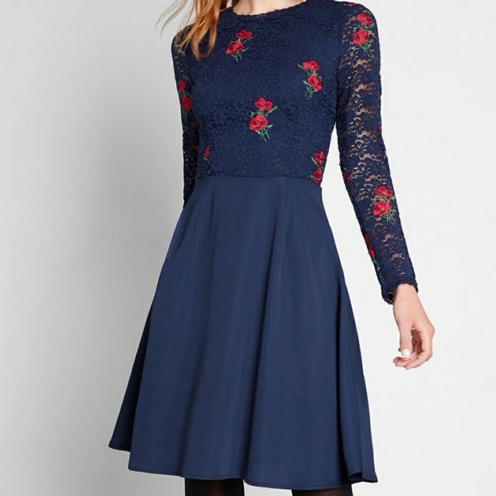 Mod cloth blue a line dress size 20